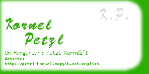 kornel petzl business card